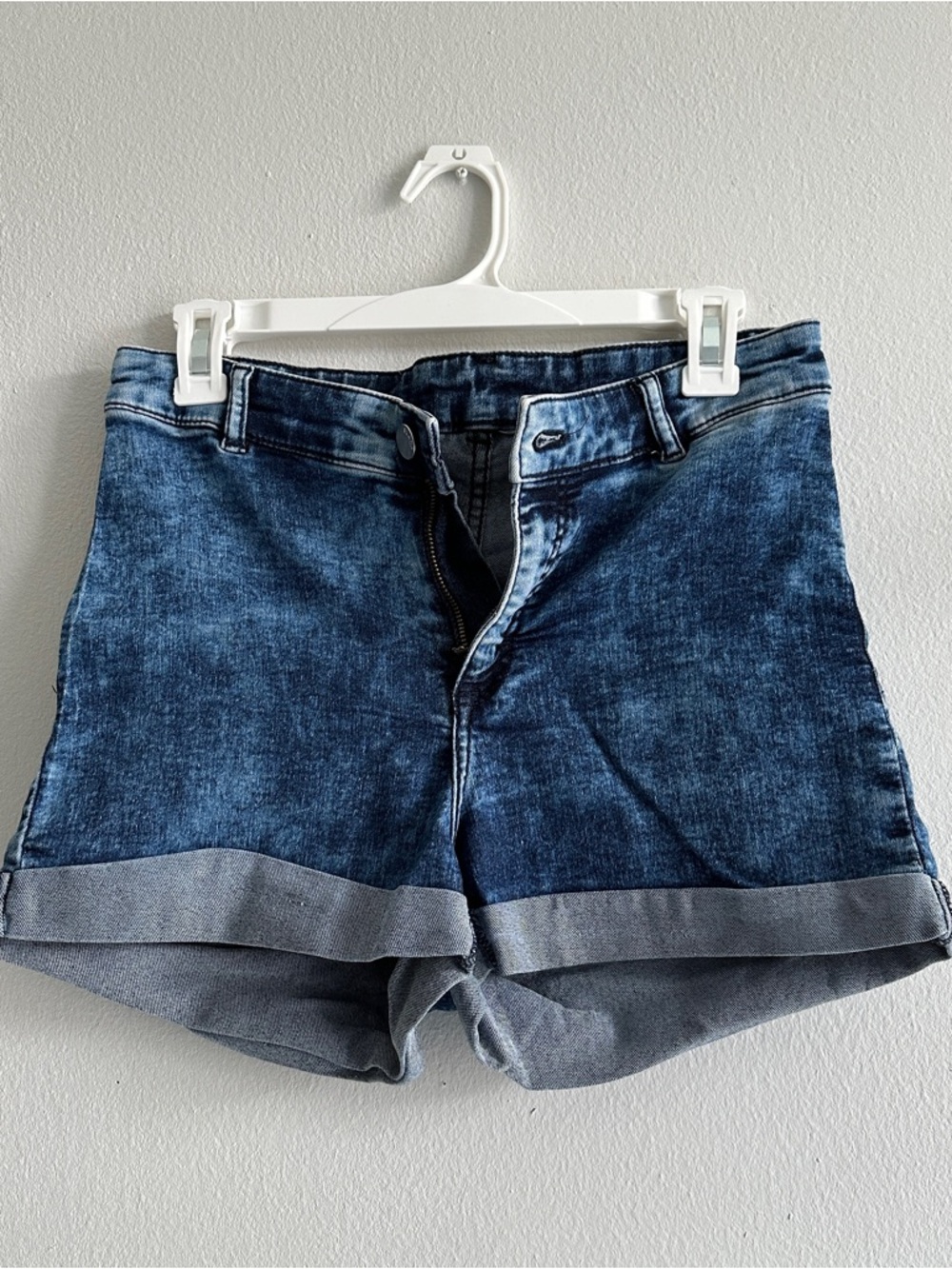 High Waisted Stretchy Denim Shorts